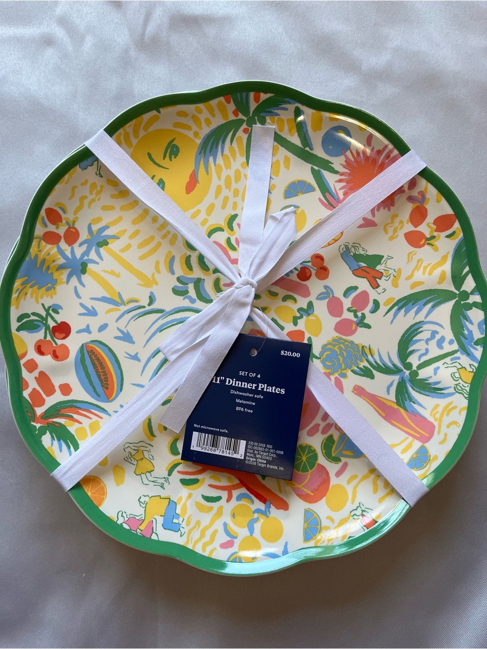 Roller Rabbit X Target 4pc Vacation Melamine Dinner Plates